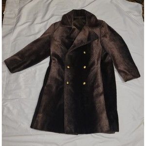 Vintage 1960's Union made Styled By Russel Taylor Faux Fur ILGWU Brown & Black